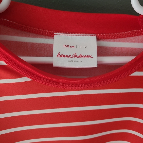Hanna Andersson Striped Rashguard, Size 12 - Picture 2 of 3